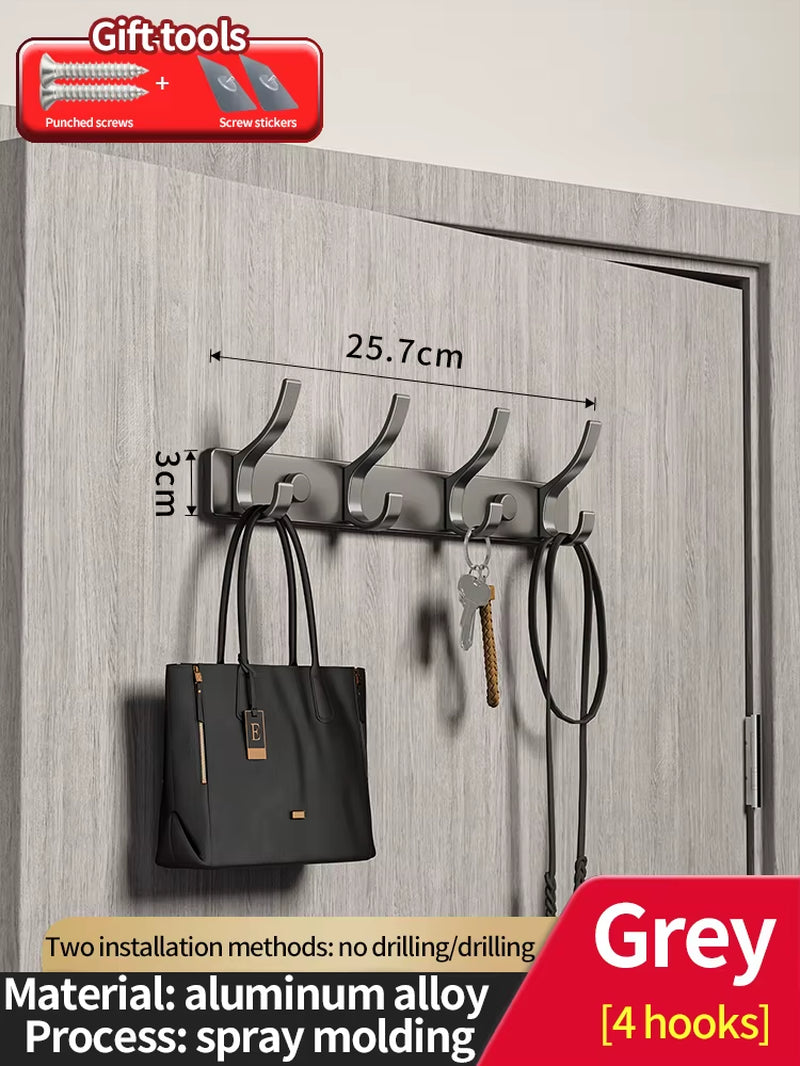Punch-Free Door behind Hook Storage Wall Hanging Clothes Hanger Coat Hook No Drill Hanger Bedroom Organizer Storage Kitchen Acce