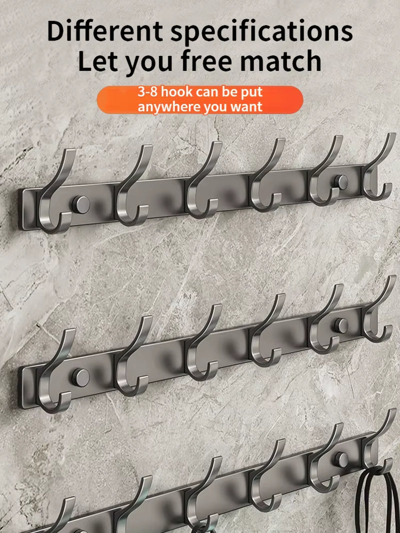 Punch-Free Door behind Hook Storage Wall Hanging Clothes Hanger Coat Hook No Drill Hanger Bedroom Organizer Storage Kitchen Acce