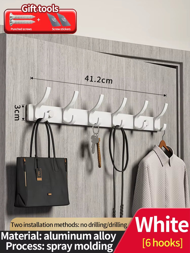 Punch-Free Door behind Hook Storage Wall Hanging Clothes Hanger Coat Hook No Drill Hanger Bedroom Organizer Storage Kitchen Acce