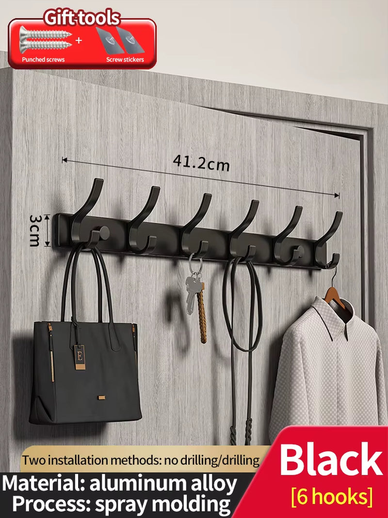 Punch-Free Door behind Hook Storage Wall Hanging Clothes Hanger Coat Hook No Drill Hanger Bedroom Organizer Storage Kitchen Acce