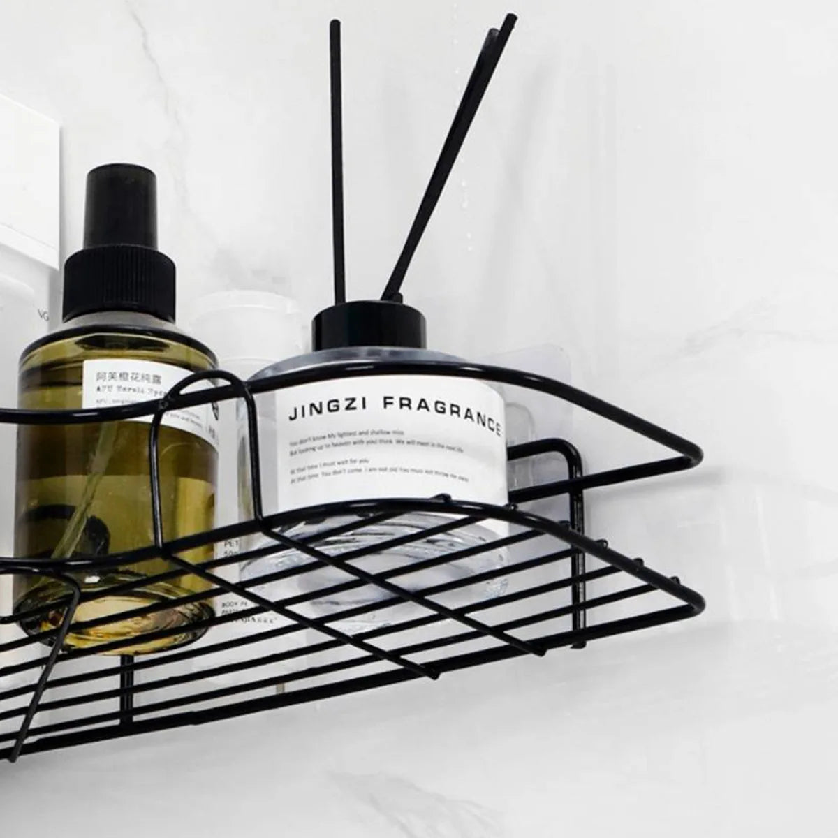 Transform Your Bathroom with Our Stylish Wall-Mounted Triangle Shower Caddy - No Drilling Required!