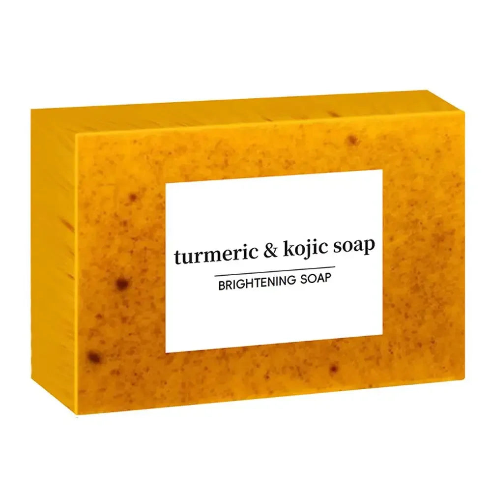 Revitalize Your Skin with 100G Handmade Turmeric & Lemon Kojic Acid Soap - Ideal for Deep Cleansing and Brightening