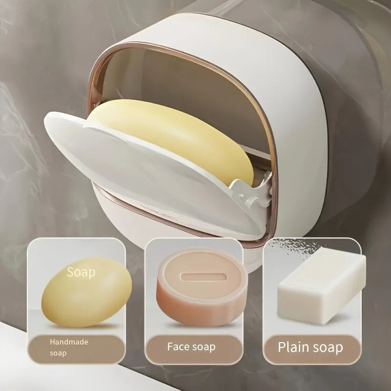 Elevate Your Bathroom with Our Stylish Wall-Mounted Soap Box - Keep Soap Dry and Accessible!