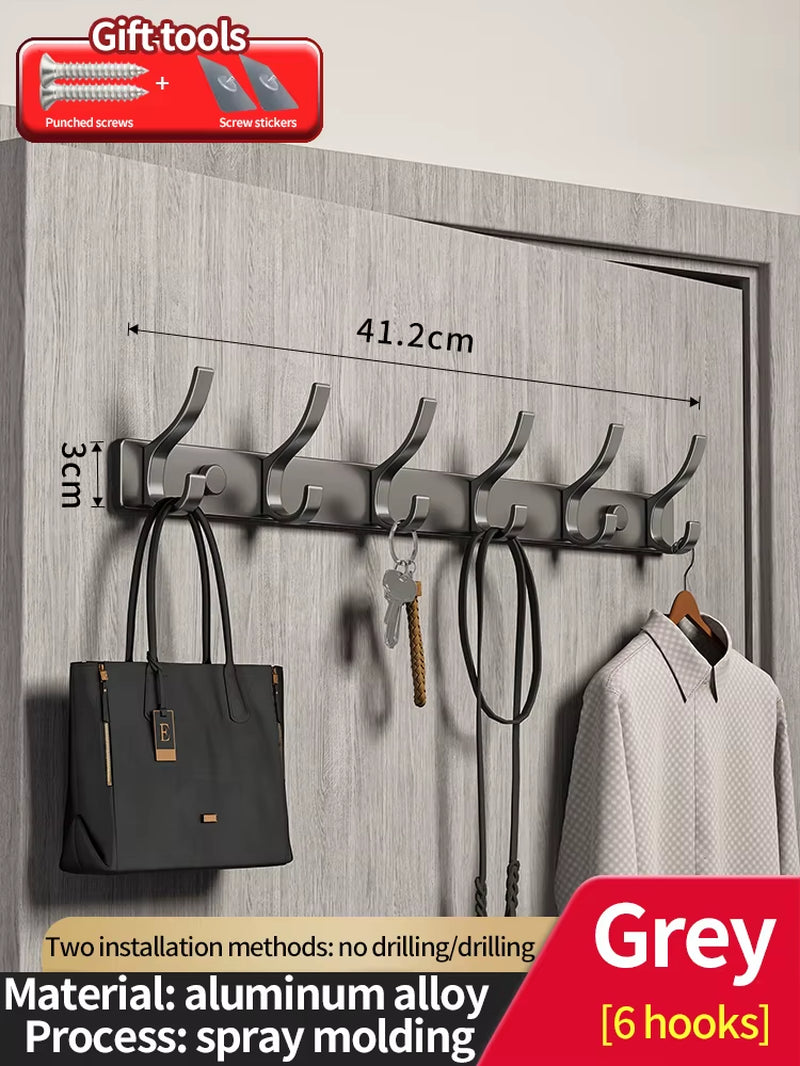 Punch-Free Door behind Hook Storage Wall Hanging Clothes Hanger Coat Hook No Drill Hanger Bedroom Organizer Storage Kitchen Acce